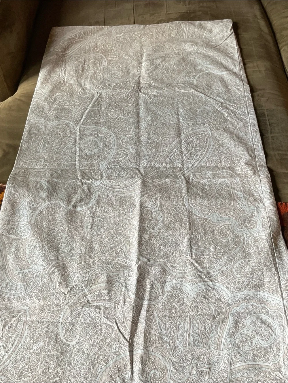 Lauren Ralph Lauren Coral Beach Paisley 2x Gray King Pillowcases